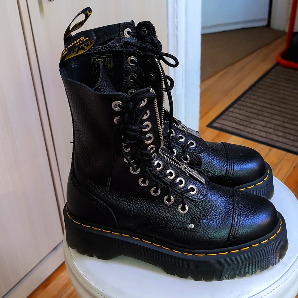 Dr. Martens Black Combat Platform Boots